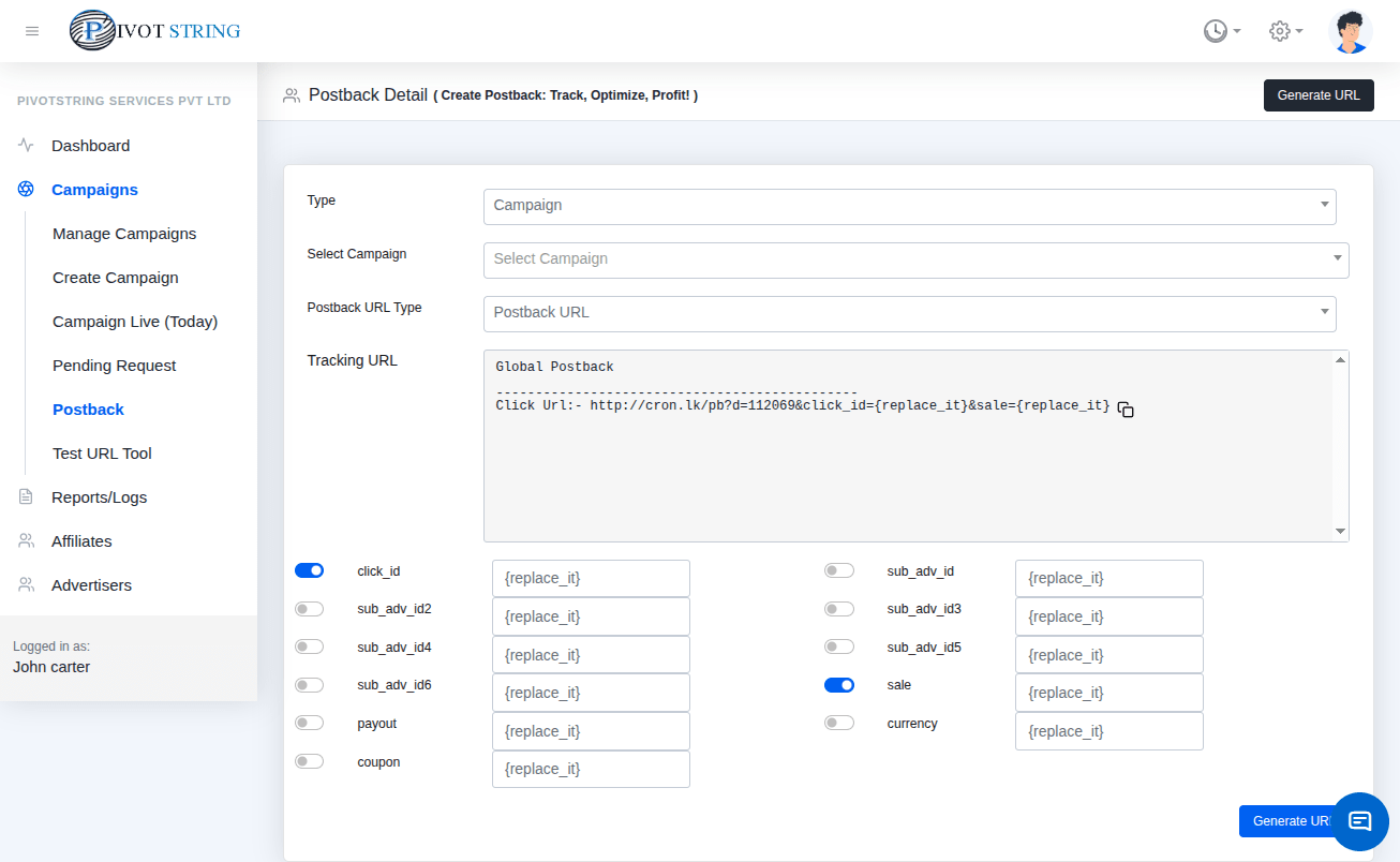 CPS Campaign Postback